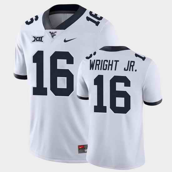 Men West Virginia Mountaineers Winston Wright Jr. Game White College Football Jersey